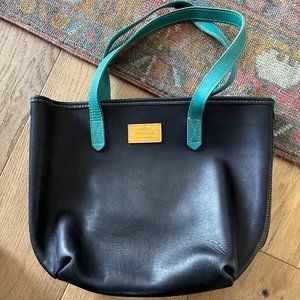 JW Hulme Contrast Leather Tote w Key strap